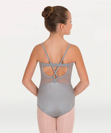 Body Wrappers - Pointelle Mesh Bustier Leotard - Child/Adult (P1182) - Steel (GSO) FINAL SALE