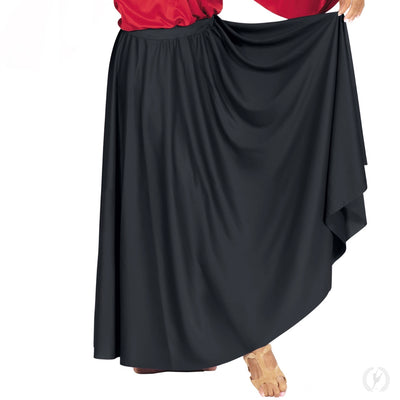 Eurotard - Polyester Full Length Praise Skirt - Child/Adult (13778) - Black (GSO)