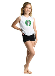 Danz N Motion - I Dance A Latte Tank Top - Child/Adult (23300C/23300) - White (GSO)