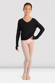 Bloch - Dulcie Knit Long Sleeve Sweater - Child (CZ3139) - Black (GSO)