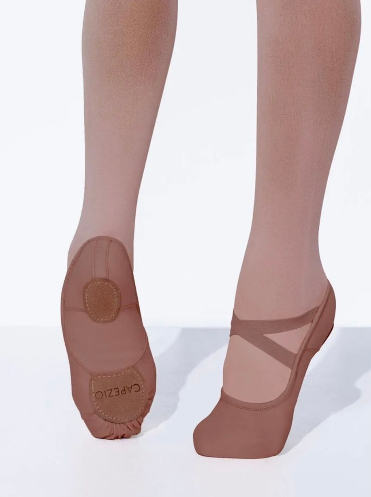 Capezio - Hanami Canvas Ballet Shoes - Child (2037C) - Mocha