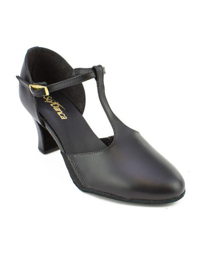 So Danca - Connie Suede Sole T-Strap Character Shoe - Adult (CH57) - Black (GSO)