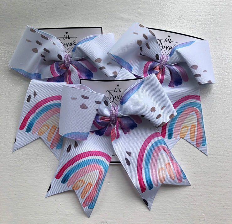 DivaWear - Rainbows in the Sky Hairbow - FINAL SALE (GSO)