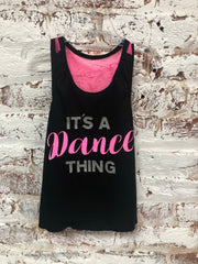 Reflectionz - It's a Dance Thing Tank - Child - Pink Sparkle (GSO)