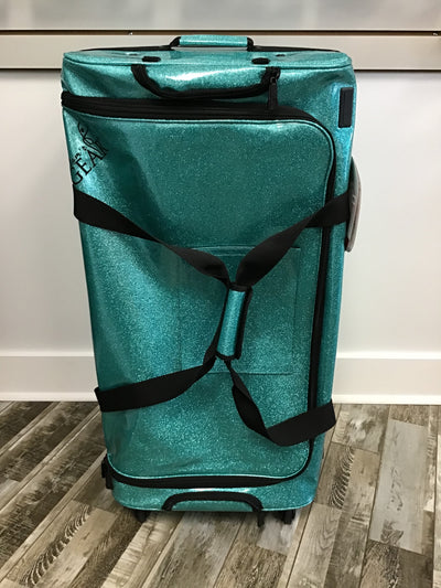 Glam'r Gear - Changing Station Travel Bag - LARGE TEAL SPARKLE - SHIPPING INVOICED SEPARATELY (GSO)