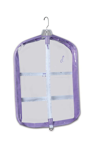 Danz N Motion - Clear Short Garment Bag (B23527) - Purple (GSO)