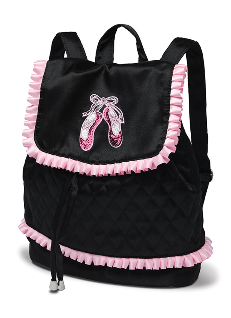 Danz N Motion - Ballet Ruffle Backpack (B23500) - Black