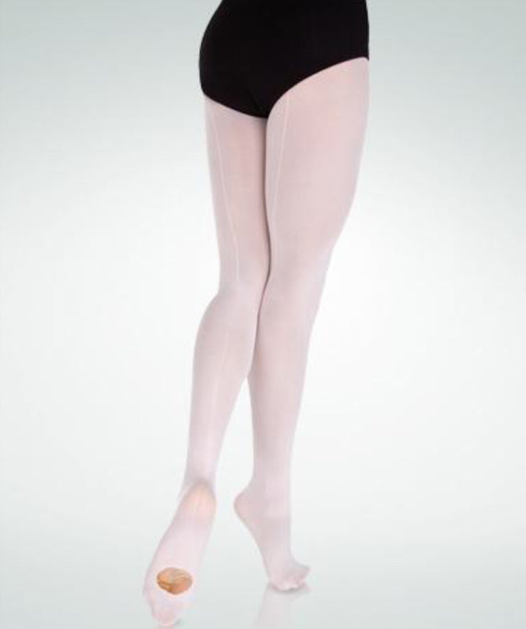 Body Wrappers - TotalSTRETCH Microfiber Knit Waist Convertible Tight with Backseam - Child/Adult (C39/A39) - Classic Ballet Pink (GSO)