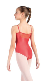 So Danca - Mesh Insert Tank Style Leotard - Child/Adult (L-2057LC/RDE-2061LC) - Spiced Coral (EDN) FINAL SALE