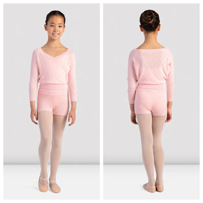 Bloch - Diamond Knit Shorts - Child (CR3544) - Candy Pink
