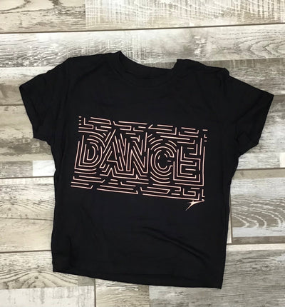 So Danca - Short Sleeve Dance Top - Adult (RDE-2470) - Black (GSO)