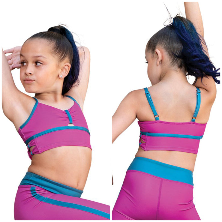 Danz N Motion - Color Block Cami Top - Adult (20308A) - Fierce Magenta - Final Sale