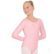 Eurotard Dancewear - Microfiber Long Sleeve Leotard - Child (44265C) - Pink (GSO)