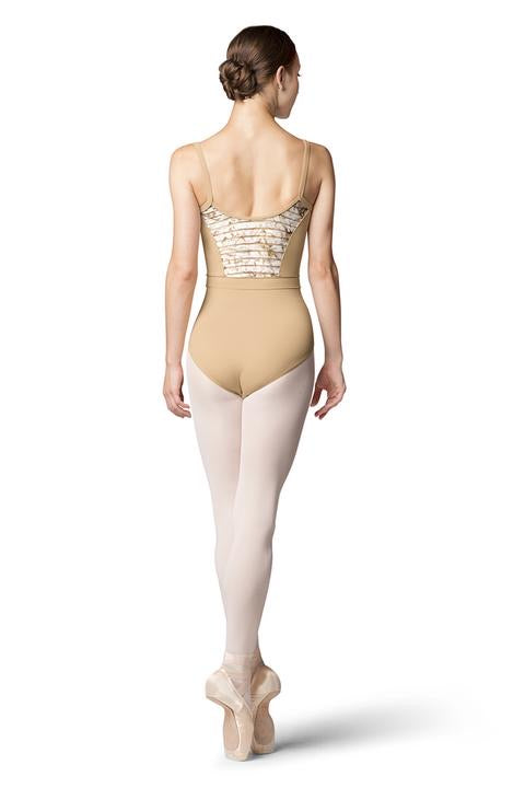Bloch - Printed Mesh Paneled Cami Leotard - Adult (L9817) - Nomad (GSO) FINAL SALE