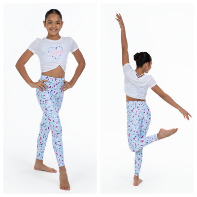 Bloch by Flo Active - Twist Front Tee - Child (FM813) - White (GSO)