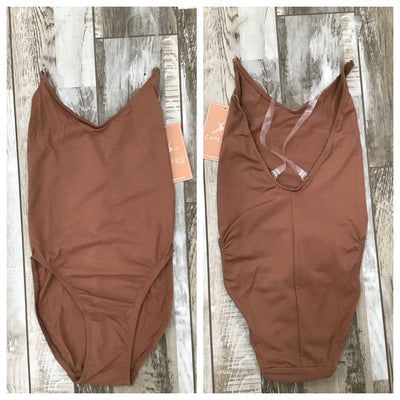 Capezio - Overs & Unders Bodyliners - Camisole Leotard w/ Clear Adjustable Straps - Child/Adult (3532C/3532) - S60/Maple (GSO)