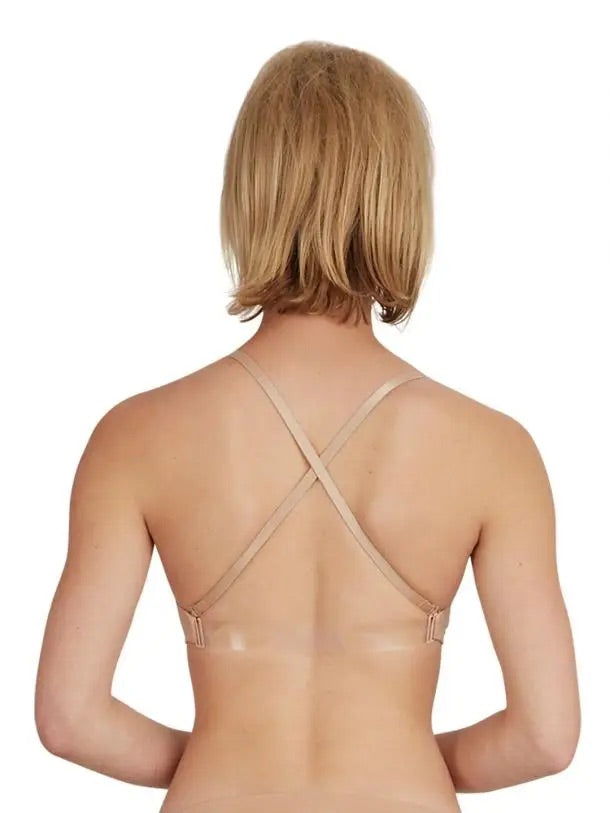 Capezio - Overs & Unders Seamless Clear Back Bra - Adult (3683) - Mocha