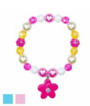 Pink Poppy - Miss Poppy Bracelet - (BCF412) Pink/Blue