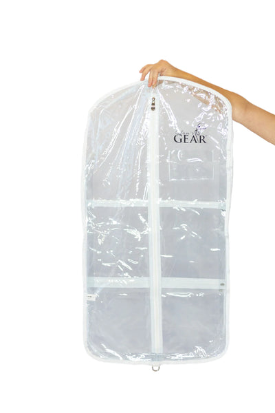 Glam’r Gear -  Transparent Garment Bag without Gusset - Long - White (GSO)
