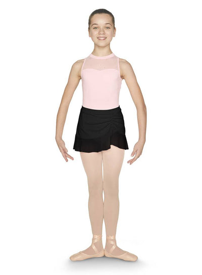 Mirella - Mesh Trim Side Split Skirt - Child (MS131C) - Black (GSO)